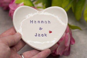Personalised Wedding Gift Ring Dish Letterbox Friendly, 3 of 7
