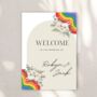 Gay Lesbian Rainbow Custom Wedding Welcome Sign/ Foam Board, thumbnail 2 of 5