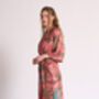 Deluxe Pink Silk Kimono Robe, thumbnail 5 of 6