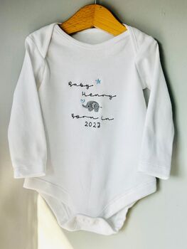 Personalised Embroidered Baby Boys Vest 2023, 2 of 2