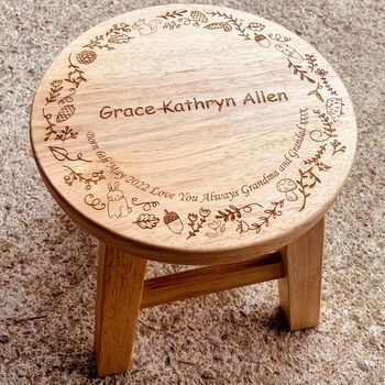 Personalised Wooden Children's Stool, 4 of 5