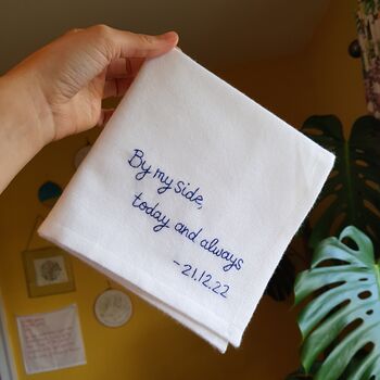 Personalised Hand Embroidered Handkerchief, 6 of 12