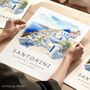 Santorini Greece Travel Wall Art Poster, thumbnail 1 of 7