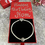 April Birthstone Charm Silver Bracelet Gift For Her, thumbnail 3 of 7