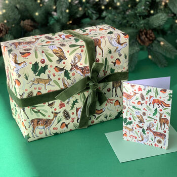 Woodland Animals Christmas Gift Wrap, 10 of 10