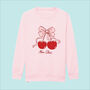 Maman Mon Cheri Matching Cherry Sweatshirt Set, thumbnail 3 of 3