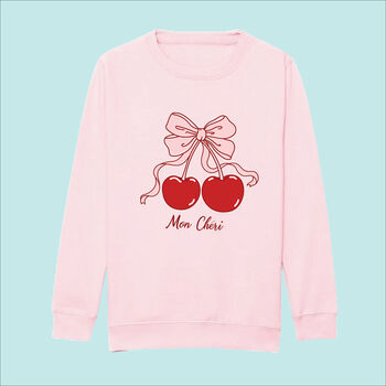 Maman Mon Cheri Matching Cherry Sweatshirt Set, 3 of 3