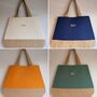 Personalised Canvas And Jute Beach Tote Bag, thumbnail 2 of 8