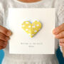 Personalised New Baby Origami Heart Card, thumbnail 2 of 4