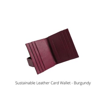 Sustainable Leather Card Wallet, 4 of 9