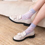 Zebra Purple And Snowflake Blue Women's Socks Bundle, thumbnail 2 of 5
