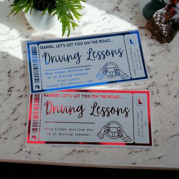 Driving Lessons 17th Birthday Personalised Voucher Gift, 2 of 6