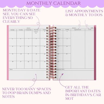 Personalised Luxury 2026 Weekly Diary| Planner| Lilac, 4 of 11