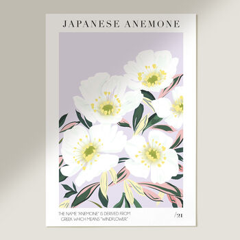 Japanese Anemone Floral Print, 3 of 3