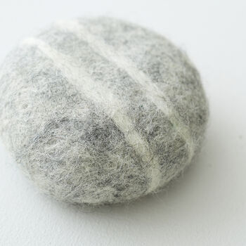Fair Trade Eco Natural Wool Felted Soap Marble Pebble, 8 of 11