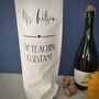 Personalised Thank You Teaching Assistant/Teacher Bottle Bag, thumbnail 3 of 3