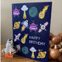 Outerspace Birthday Card With Activities For Children, thumbnail 2 of 3
