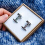 Personalised Secret Message Solid Circle Disc Cufflinks, thumbnail 3 of 11