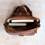 Leather Backpack With Pocket, Tan, thumbnail 4 of 5