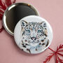 Inky Snow Leopard Compact Pocket Mirror, thumbnail 3 of 5