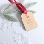A Carrot For Rudolph Personalised Wooden Christmas Tag, thumbnail 1 of 2