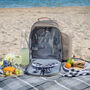 Contemporary Two Person Stone Grey Picnic Backpack, thumbnail 2 of 4