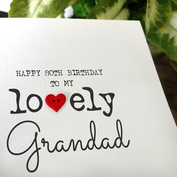 Personalised 80th Birthday Card For Special Grandad, Handmade Card For Grandfather, 2 of 4