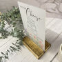 Floral Personalised Cheese Cake Sign Opaque Weddings Parties, thumbnail 7 of 9