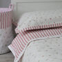 Floral Stripe Duvet Cover And Pillowcase Set Two Sizes, thumbnail 10 of 12