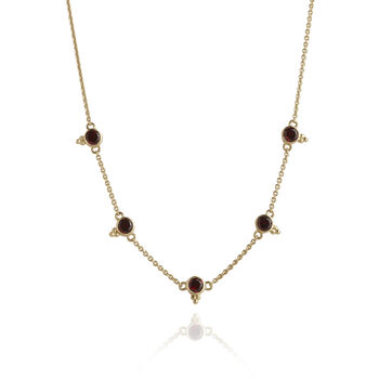 Gemstone Cleopatra Necklace Gold Plated Sterling Silver, 11 of 12