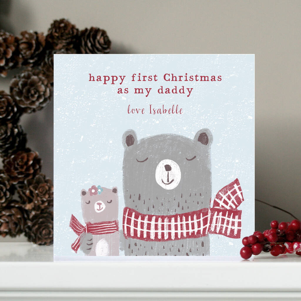 Personalised First Christmas As My Daddy Card, 1 of 2