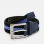 Navy And Royal Blue Men's Woven Stretch Belt, thumbnail 2 of 2