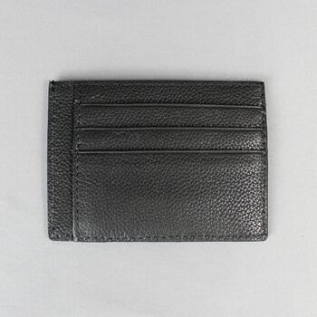 Black Leather Flat Card Holder, 4 of 4