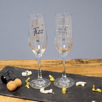 Fizz Personalised Prosecco And Flutes Set In Gift Box, 2 of 3