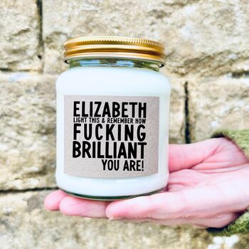 Fucking Brilliant Personalised Candle, 2 of 9
