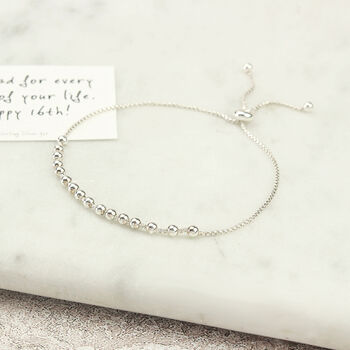 Sterling Silver 16th Birthday Bead For Each Year Bracelet, 3 of 7