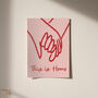 This Is Home Illustrated Holding Hands Print, thumbnail 9 of 9
