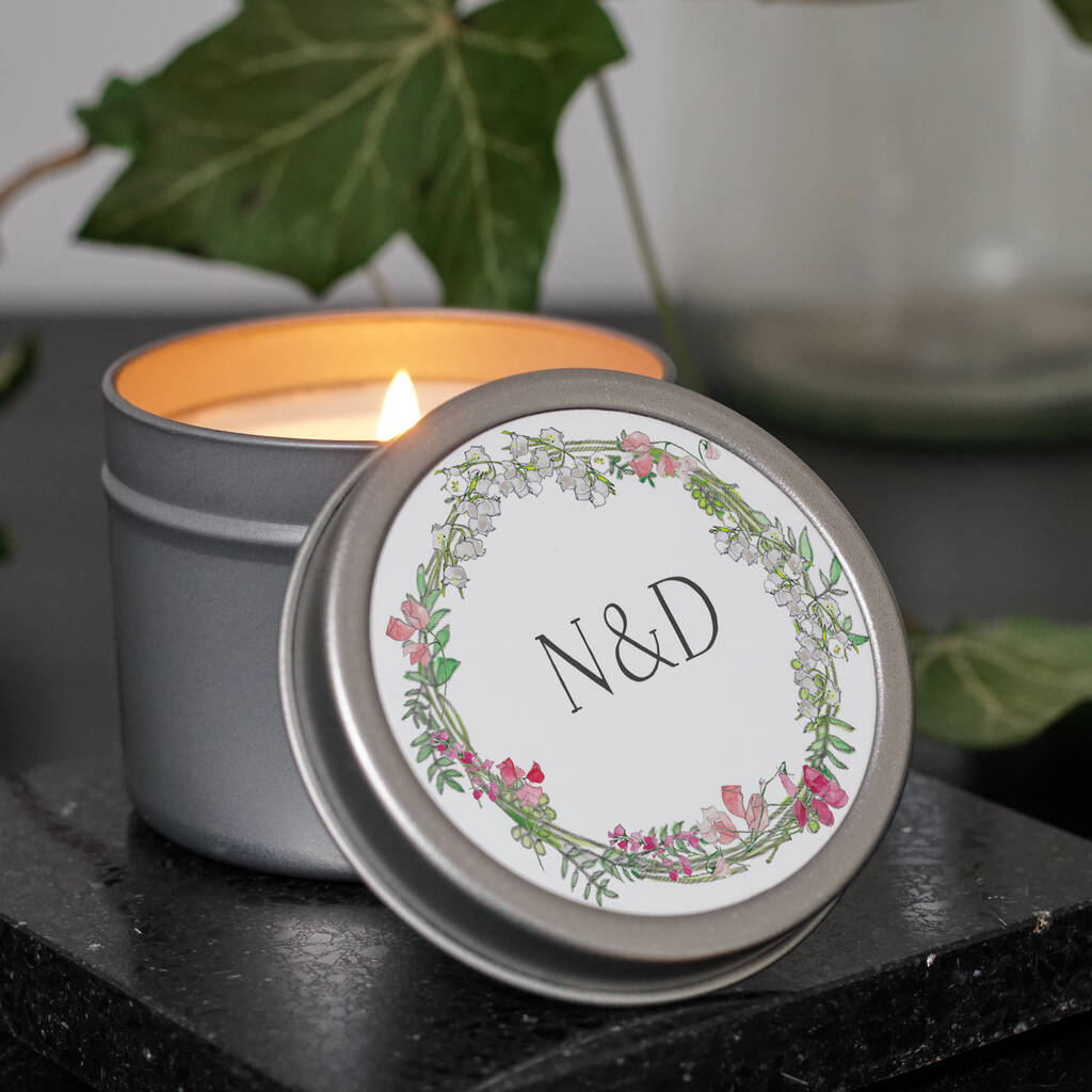 Personalised Birth Flower Wreath Candle By This Is Nessie