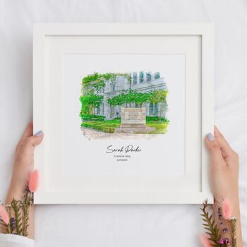 Custom Watercolor School Print – Graduation Gift, Alumni Gift, Teacher Gift, 7 of 9