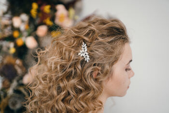 Vintage Style Swarovski Crystal Wedding Hair Comb Luna, 9 of 12