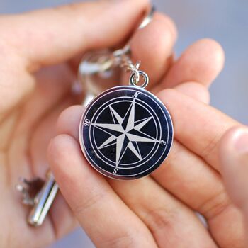 Lost Without You Compass Keyring, 2 of 9
