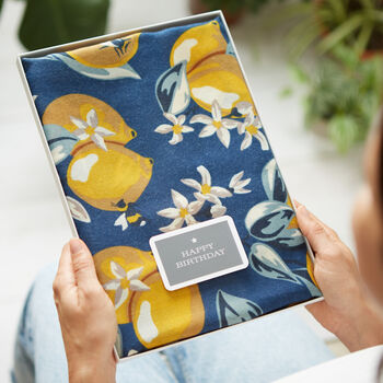 Lemon Tree Print Scarf, 3 of 6