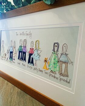 Personalised Family Tree Embroidered Picture, 3 of 6
