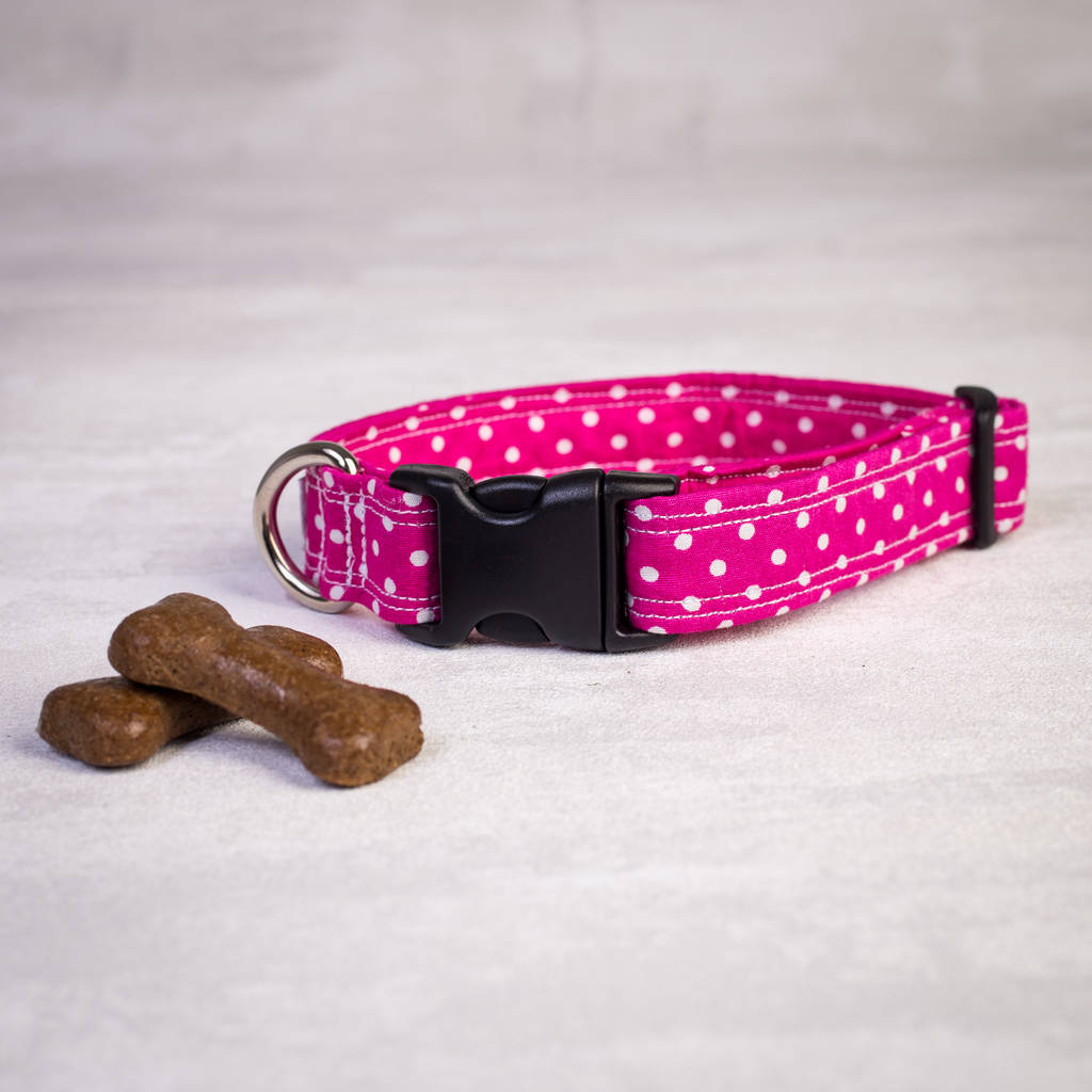 pink dog collar and lead/leash set by charlie and boo