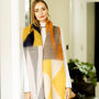 Personalised Colour Block Geometric Chunky Knit Scarf, thumbnail 2 of 12