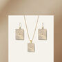 Matching Earrings And Necklace Set | Taupe And Cream, thumbnail 1 of 10