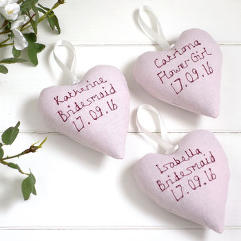 Personalised Hanging Heart Bridesmaid Gift, 2 of 12
