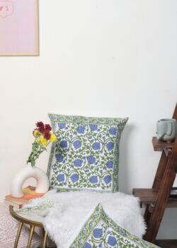 Blue And Green Cushion Cover Set Of Two, 2 of 2