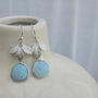 Turquoise Glass Drop Earrings, thumbnail 2 of 4