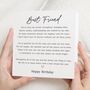 Personalised Birthday Poem Card For Best Friend, thumbnail 1 of 7